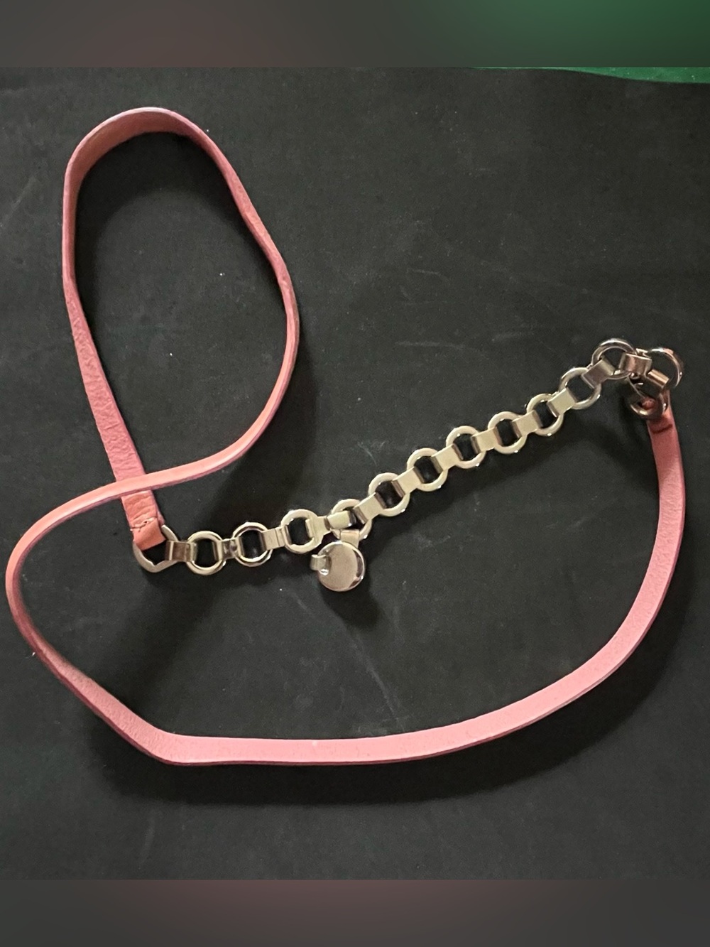 Fabio Corti Pink Leather Chain Belt - Italy